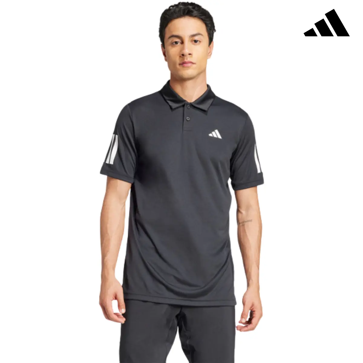 Adidas Club 3 Stripe Polo | Jg0985 1