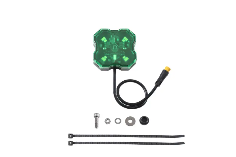 Diode Dynamics Stage Series Single Color Led Rock Light - Green M8 (One) 1