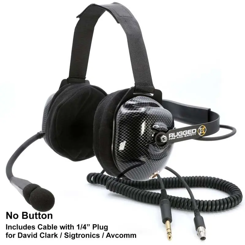 Rugged Radios Fhs Behind-The-Head Fire Safety Industrial Headset With Mic On/Off Button / No Cable 1