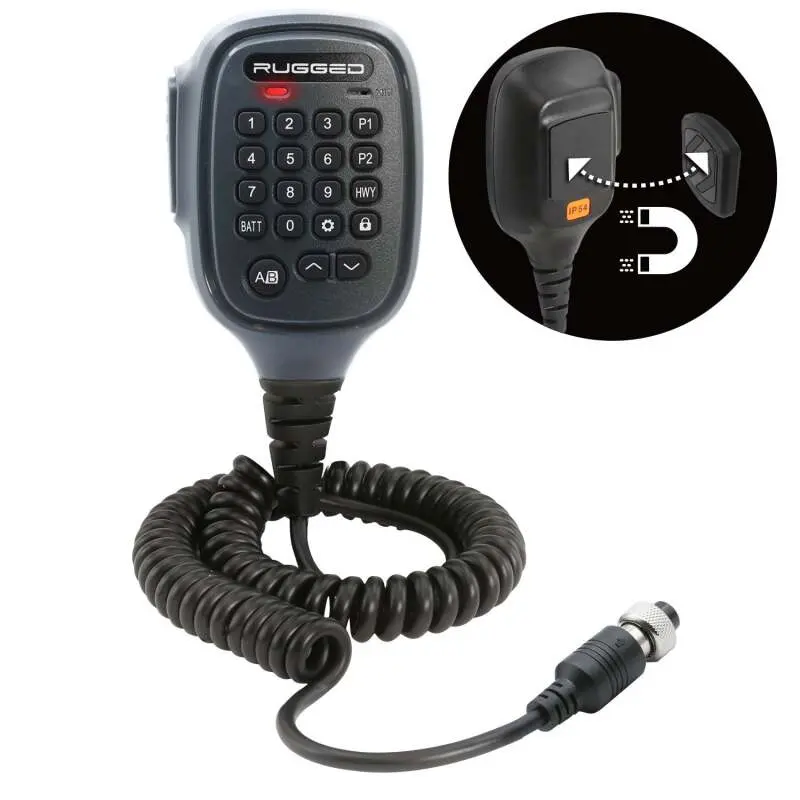Rugged Radios Hand Mic For G1 Mobile Radio With Scosche Magicmount 1