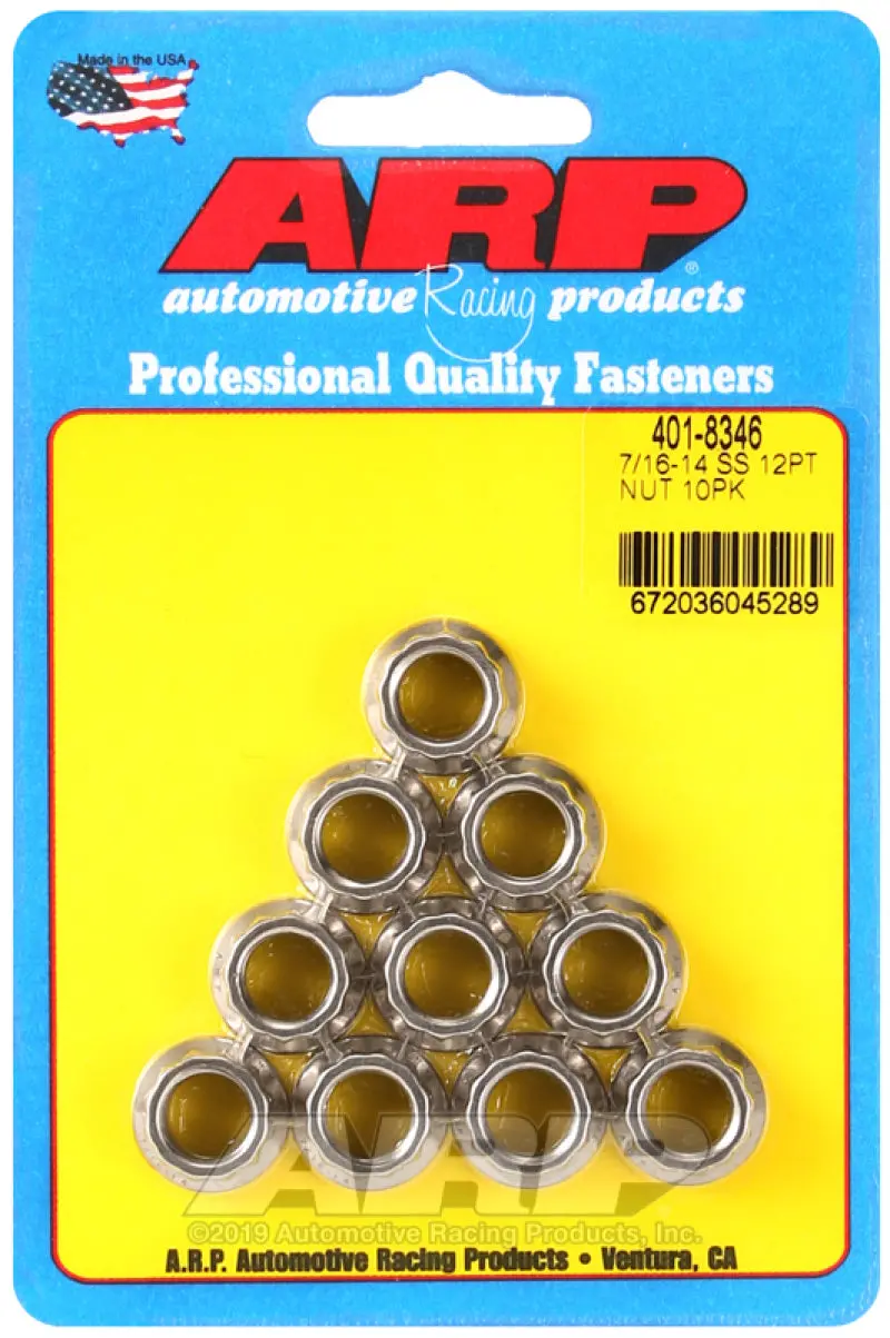 Arp 7/16-14 12Pt Nut Kit Ss - 10 Pk 1
