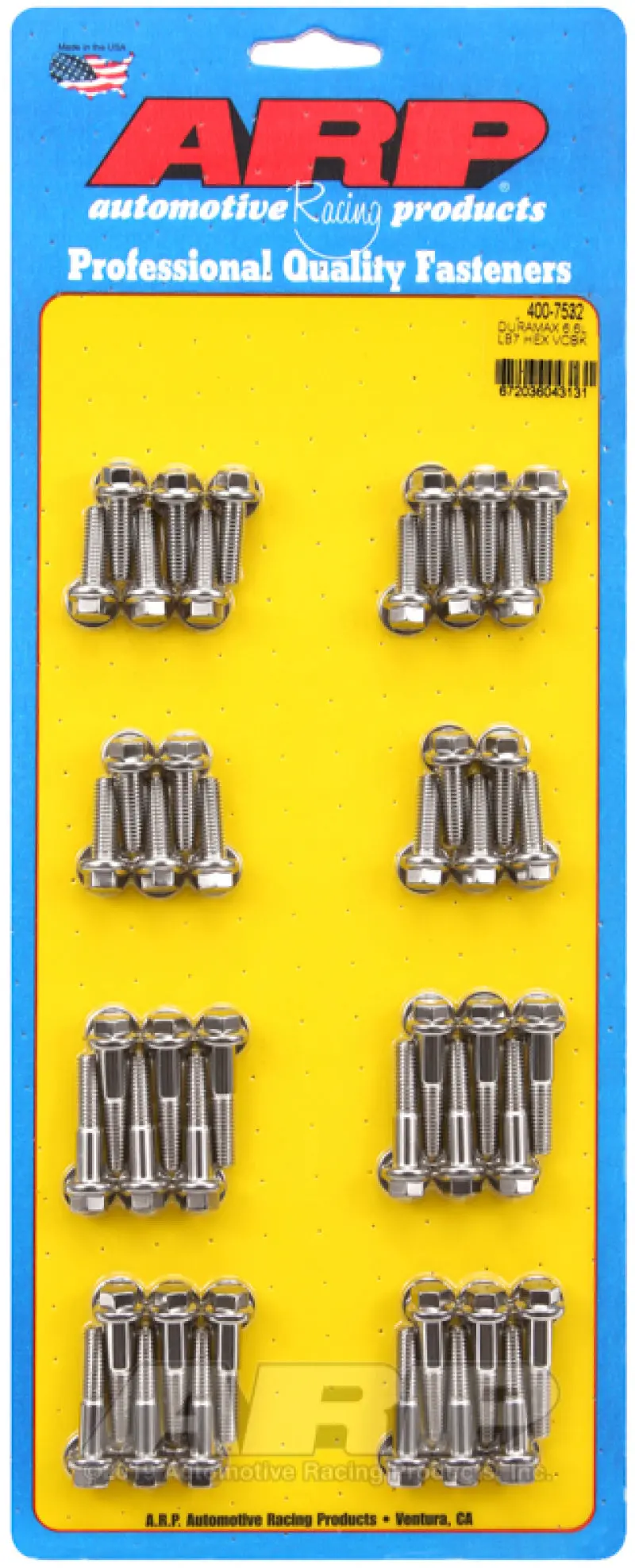 Arp Duramax 6.6L Lb7 Hex Valve Cover Bolt Kit - Polished Stainless Steel 1