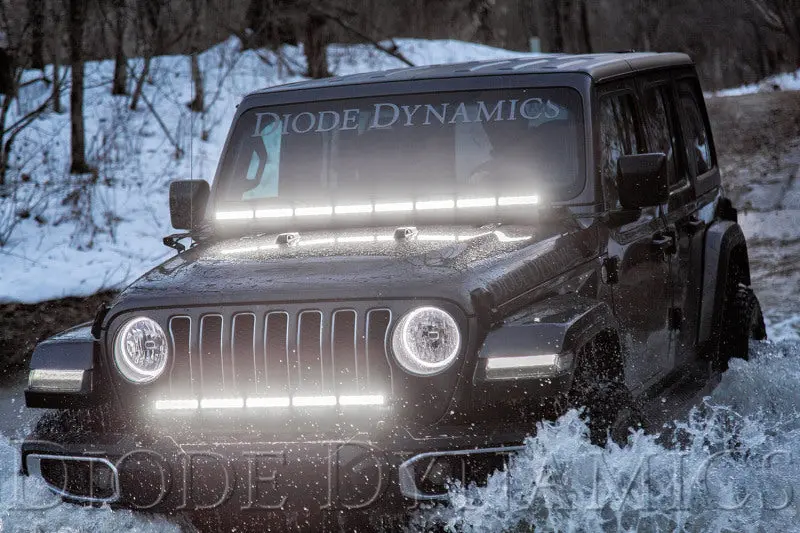 Diode Dynamics 18-21 Jeep Jl Wrangler/Gladiator Ss30 Bumper Bracket Kit - White Combo Dual 2