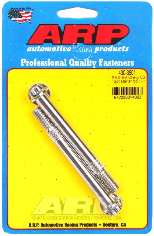 Arp Sb And Bb Chevy 3/8 12Pt Ss Pro Stock And Hi-Torque Starter Bolt Kit 1