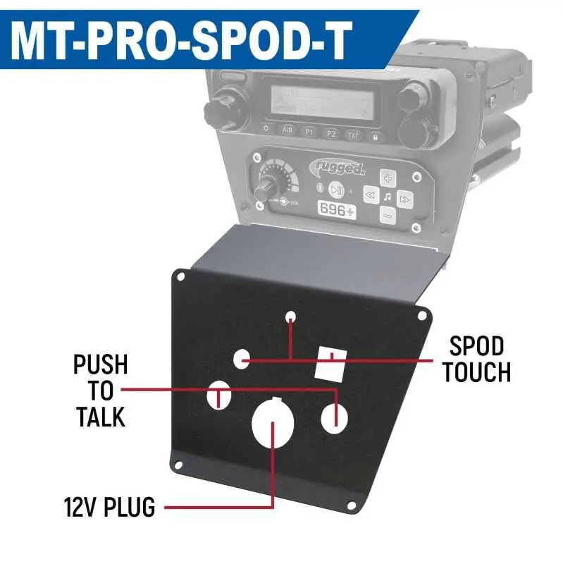 Rugged Radios Polaris Rzr Pro Xp/Turbo R/Pro R Dash Mount - Scosche M8rix 1