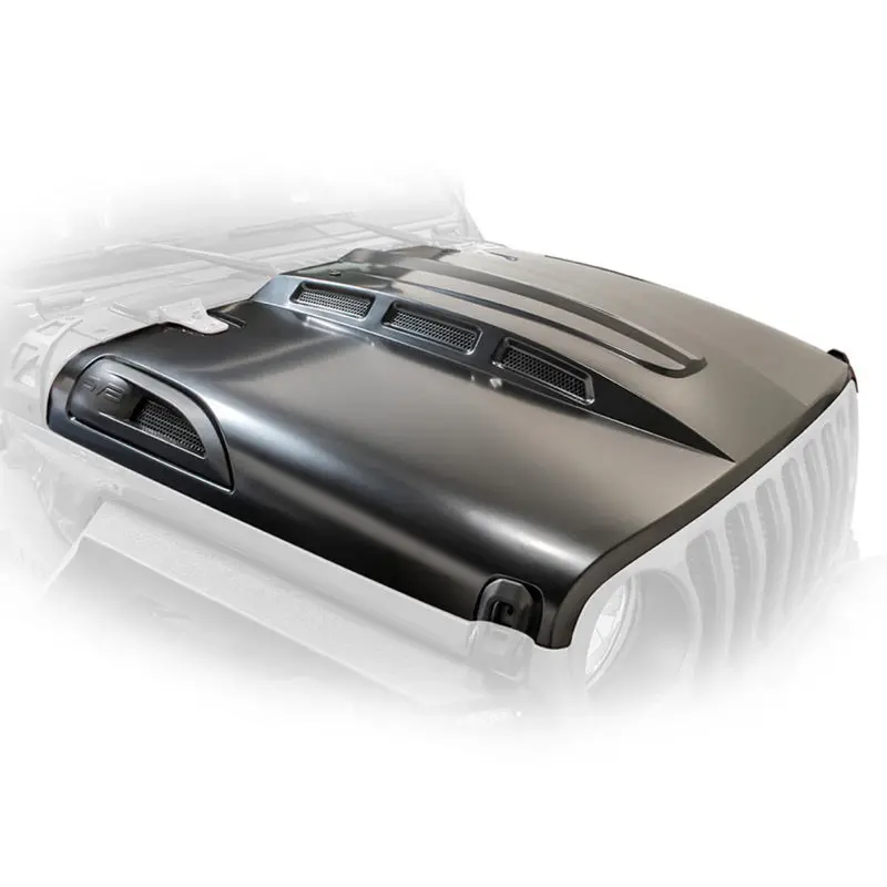 Dv8 Offroad 18+ Jeep Jl Heat Dispersion Hood - Primer Black 1
