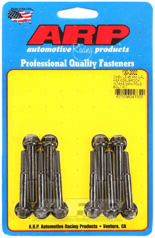 Arp Chevy Ls 45Mm Uhl Hex Edelbrock Intake Manifold Bolt Kit 1