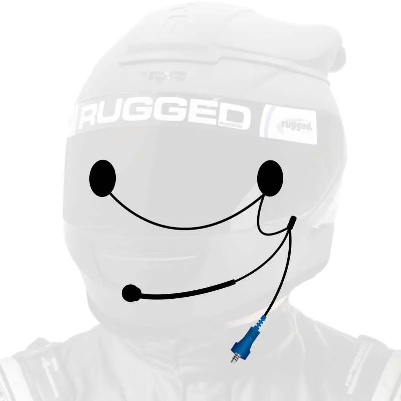 Rugged Radios Offroad Wired Helmet Kit With Alpha Audio Speakers & Mic 1