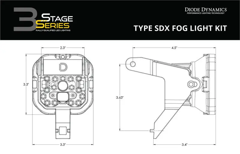 Diode Dynamics Ss3 Pro Type Sdx Kit Abl - White Sae Driving 2