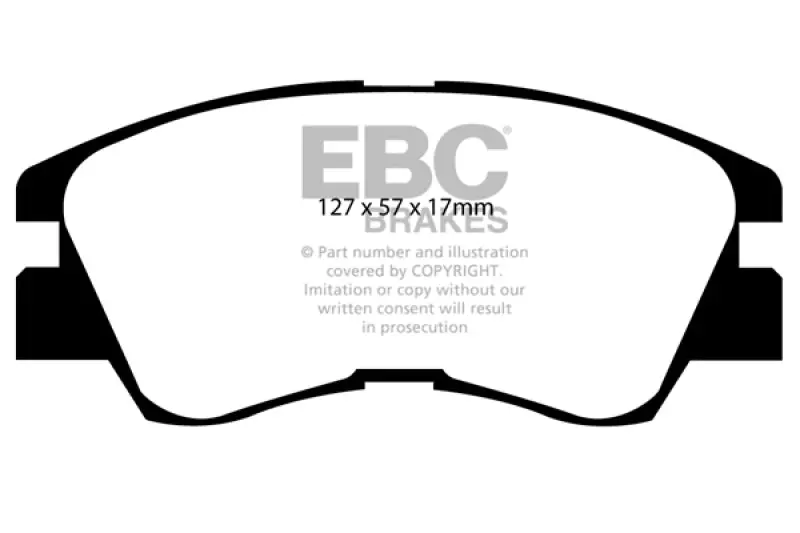 Ebc 88-91 Mitsubishi Montero 2.6 Greenstuff Front Brake Pads 1