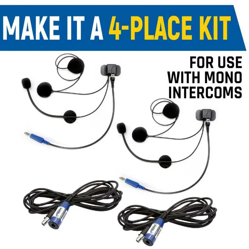 Rugged Radios Rear Seat Expansion Kit W/ Helmet Kits Or Headsets/Alphabass Headset - Behind The Head 1