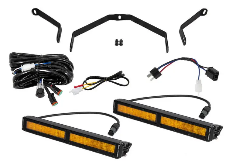Diode Dynamics 14-21 Toyota Tundra Ss12 Driving Light Kit - Amber Wide 1