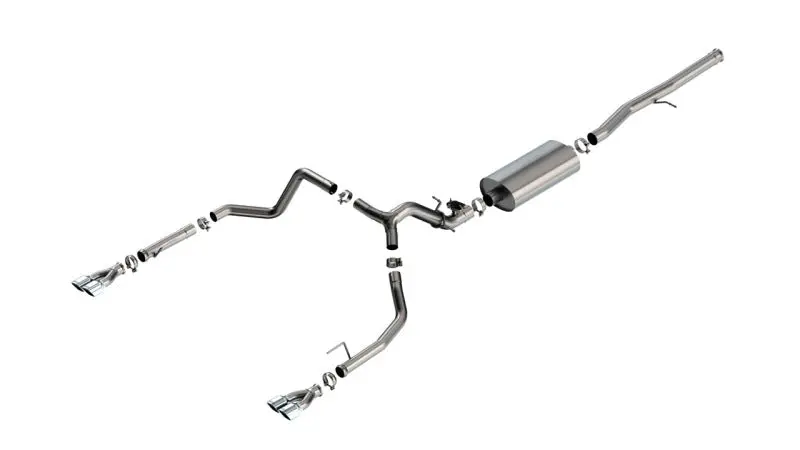Borla 2024 Chevy Silverado 1500 6.2L V8 Touring Catback Exhaust W/ Simulator - Chrome 1