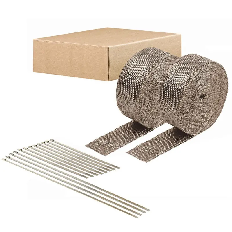 Dei Titanium Exhaust Wrap & Tie Kit – 2-Inch X 50-Foot Dual-Pack 1