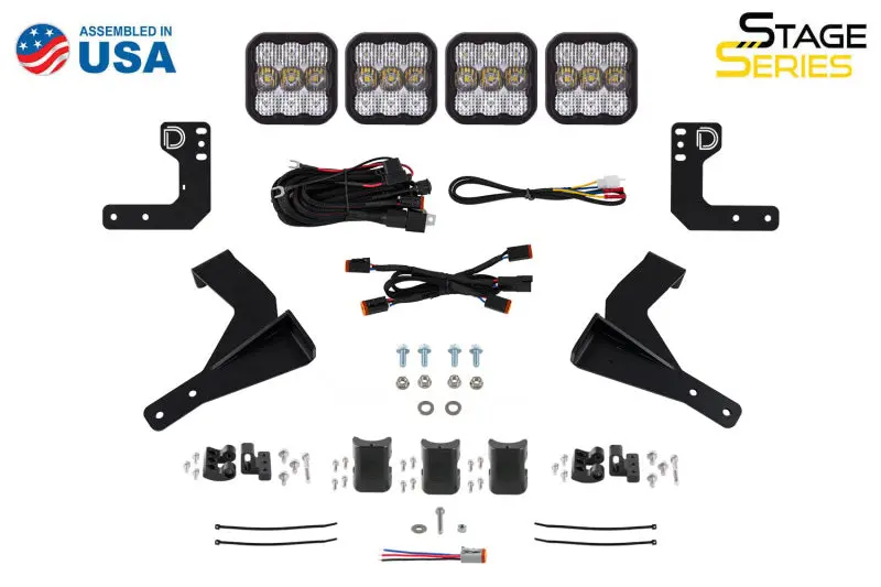 Diode Dynamics 2024 Toyota Tacoma Ss5 Grille Crosslink Lightbar Kit - Sport White Combo 2