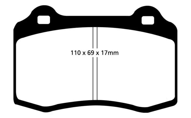 Ebc Yellowstuff Front Brake Pads – Designed For 1992–2000 Dodge Viper 8.0L 1
