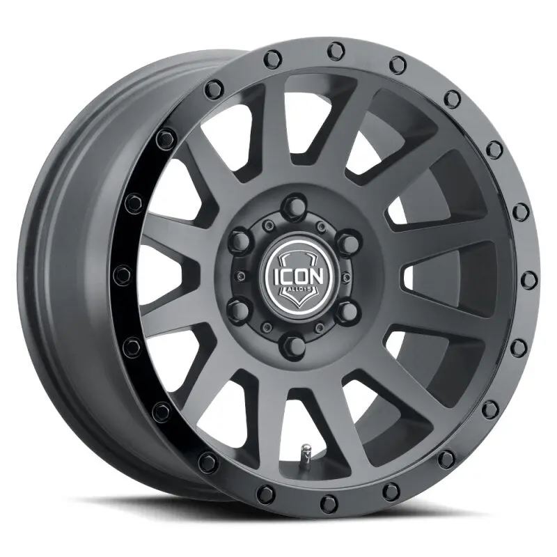 Icon Compression 18X9 6X135 6Mm Offset 5.25In Bs 87.1Mm Double Black Wheel 1