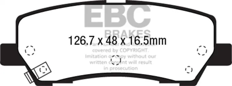 Ebc 2015+ Ford Mustang 5.0L Bluestuff Rear Brake Pads 1