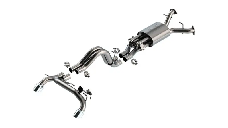 Borla 22-24 Ford Bronco Raptor V6 Turbo At 2Wd / 4Wd Atak Catback Exhaust W/ 4In Chrome Tips 1