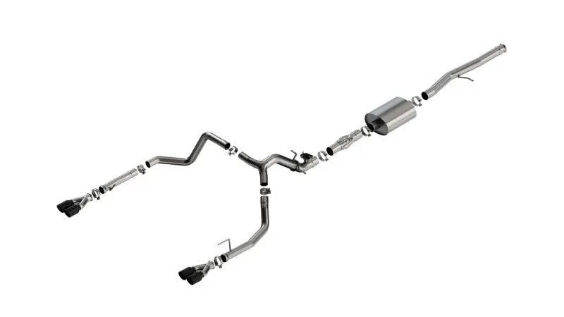 Borla 2024 Chevy Silverado 1500 6.2L V8 Atak Catback Exhaust W/ Simulator - Black Chrome 1