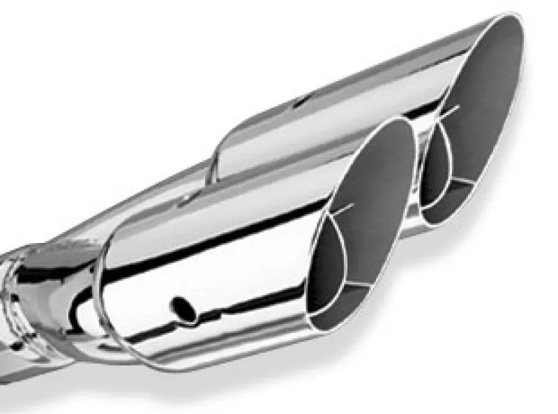 Borla Universal Polished Tip Dual Round Angle-Cut Intercooled (Inlet 2 1/2In. Outlet 3In) *No Return 1