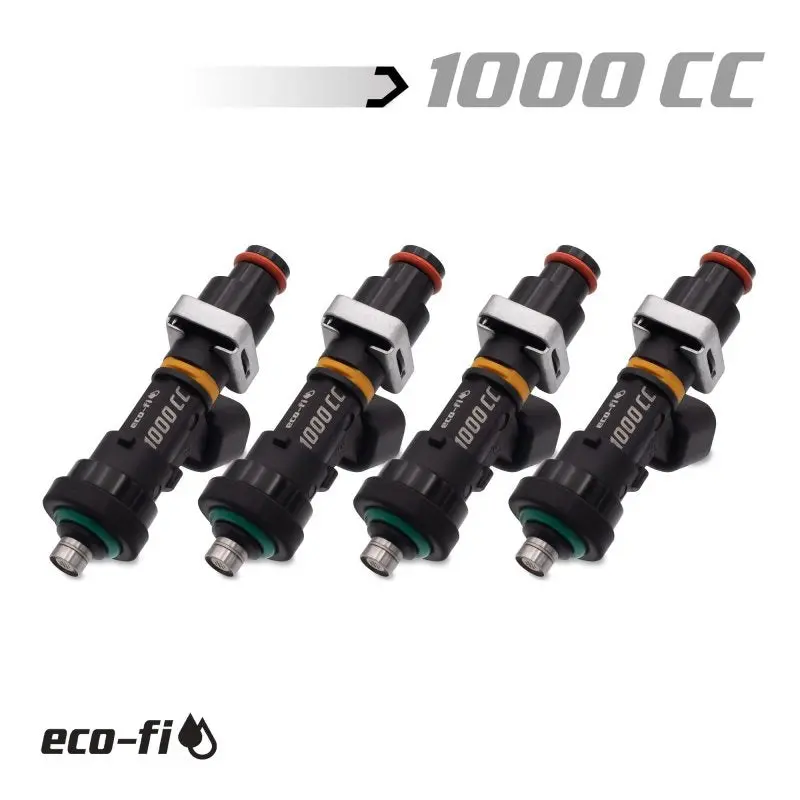 Blox Racing Eco-Fi Street Fuel Injectors – 1000Cc/Min, Honda B/D/H-Series, Includes 1/2" Adapters (Set Of 4) 1