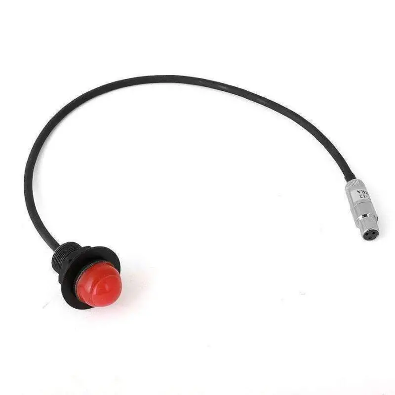 Rugged Radios Hole Mount Push To Talk Cable (Ptt) With 12 Straight Cord For Intercoms 1