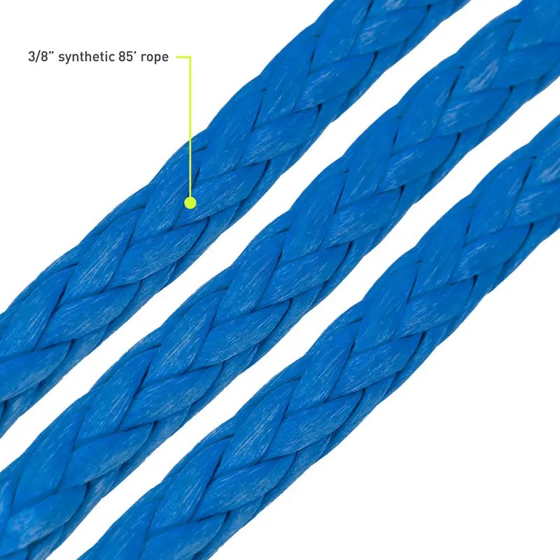 Borne Off-Road Synthetic Rope - 3/8In X 85Ft - Blue 1