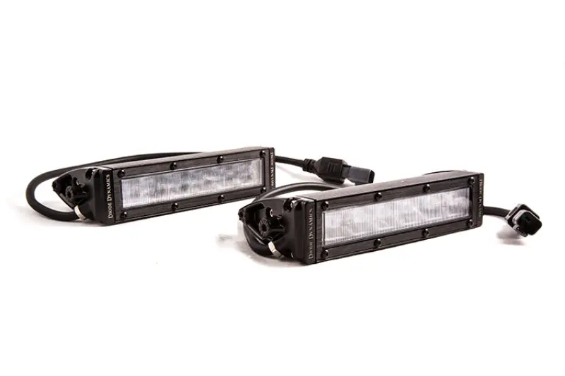 Diode Dynamics 6 In Led Light Bar Single Row Straight Ss6 - White Wide Light Bar (Pair) 1