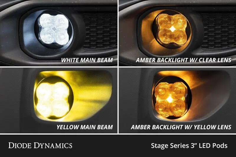 Diode Dynamics Ss3 Sport Type Gm-5 Kit Abl - Yellow Sae Fog 2