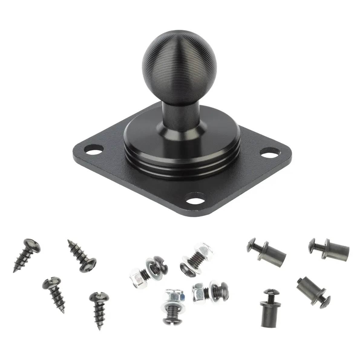 4-Hole Amps Metal Mounting Plate With Integrated 20Mm Ball + 3X Sets Of Installation Hardware 1
