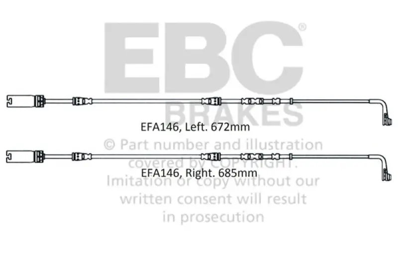 Ebc 2008-2010 Bmw M3 4.0L (E90) Front Wear Leads 1