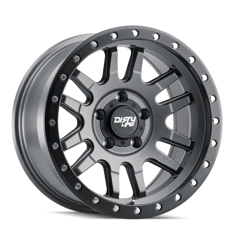 Dirty Life 9309 Canyon Pro 17X9/6X135 Bp/0Mm Offset/87.1Mm Hub Satin Graphite Wheel - Beadlock 1