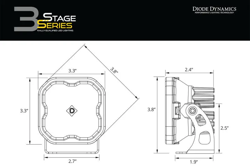 Diode Dynamics Ss3 Max Abl - Yellow Driving Standard (Single) 2