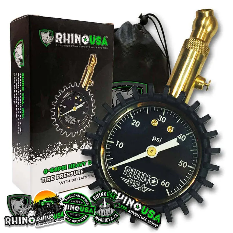 Rhino Usa Heavy Duty 60 Psi Tire Pressure Gauge 1