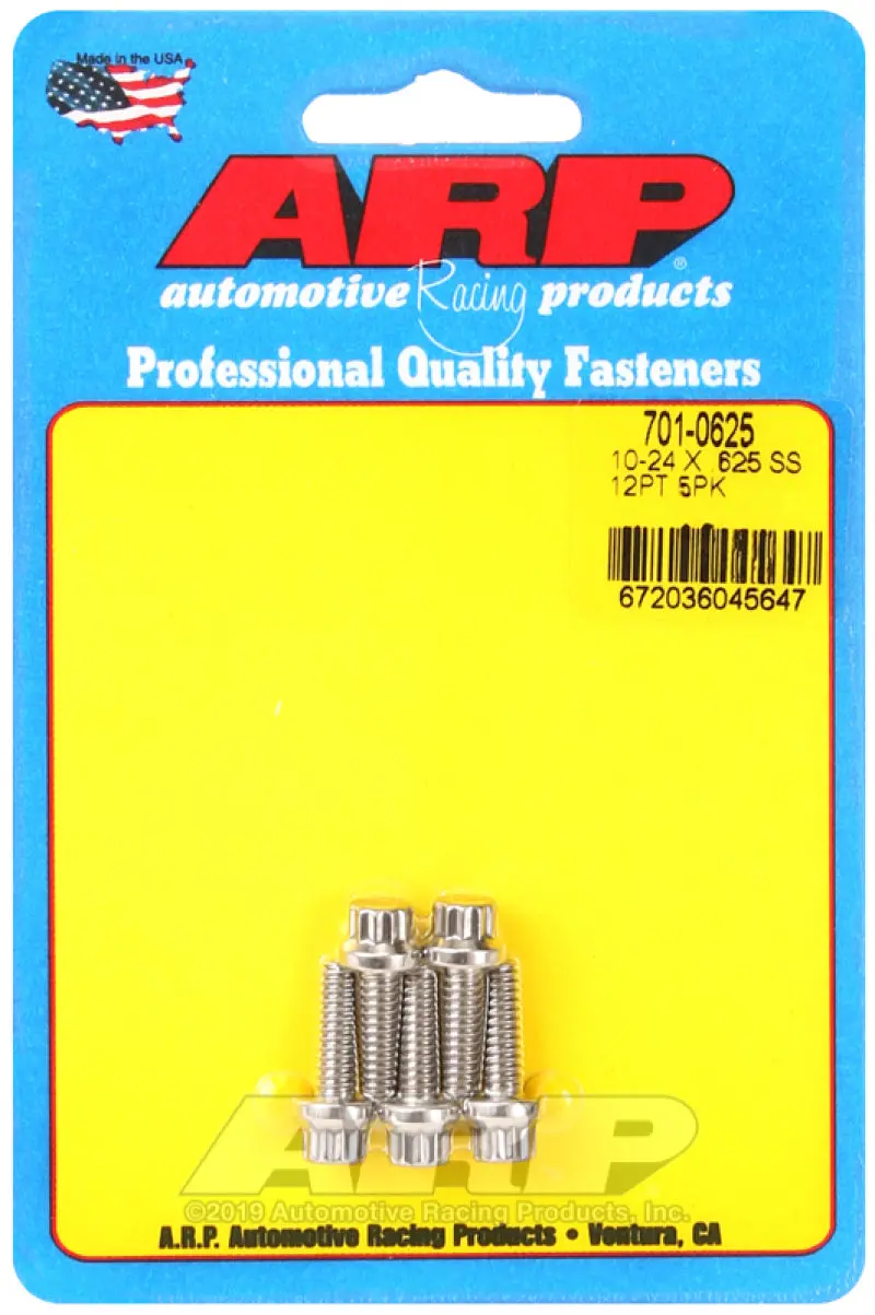 Arp 10-24 X .625 12Pt Ss Bolts 1
