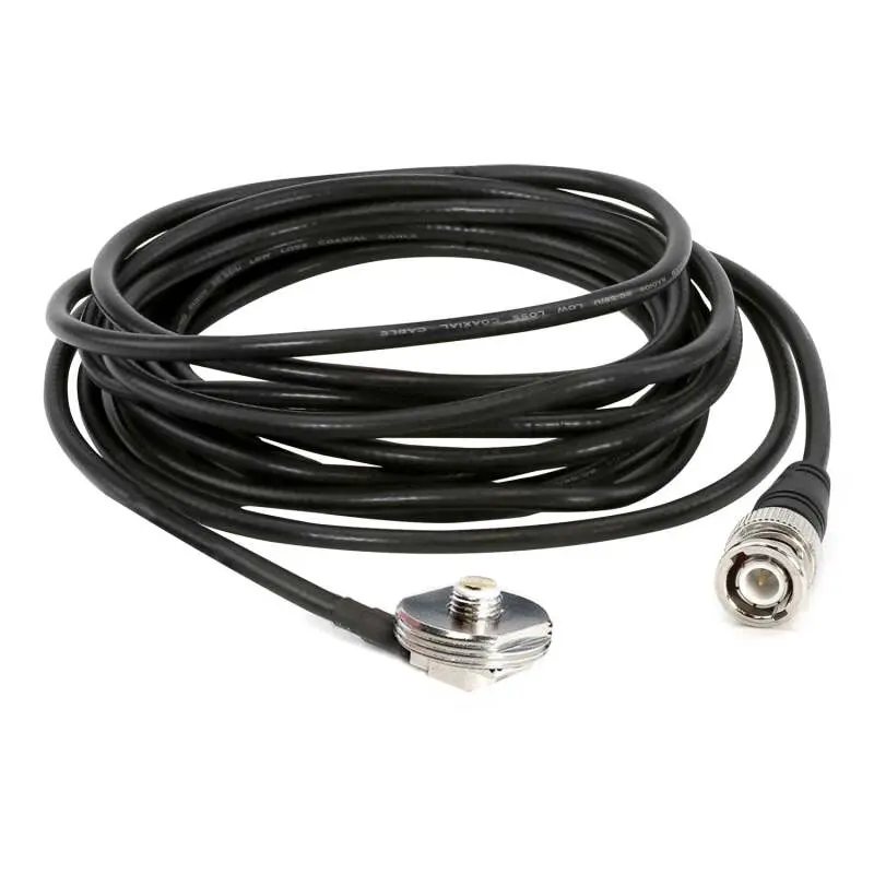 Rugged Radios 15 Ft Antenna Coax Cable With Bnc Connector And 3/8 Nmo Mount 1