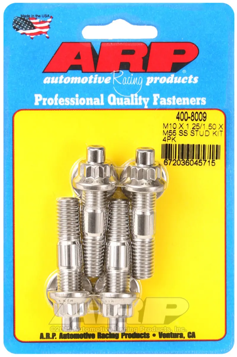 Arp M10 X 1.25/1.50 X 55Mm Broached Stud Kit (4 Pcs) 1