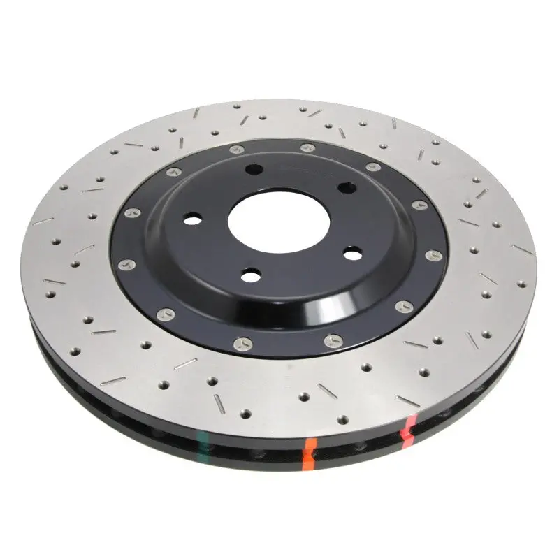 Dba 03-06 Subaru Legacy Gt Wagon Front Drilled & Slotted 5000 Series 2 Piece Rotor W/ Black Hat 1