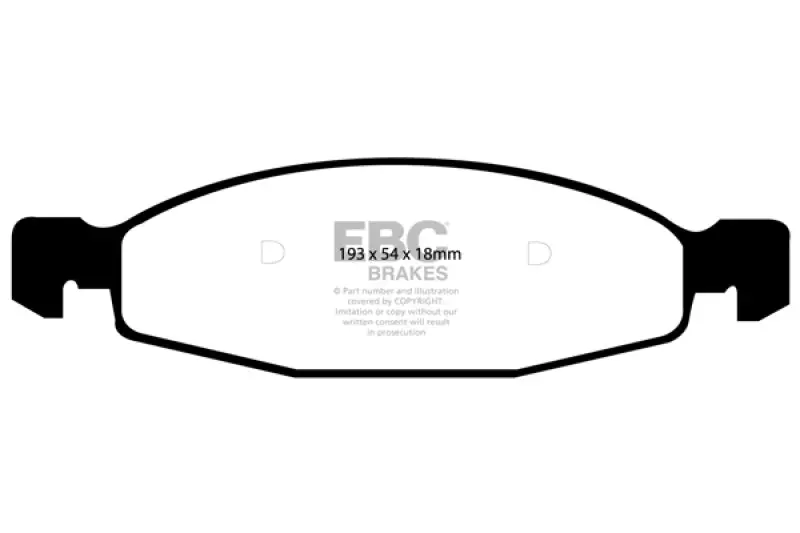 Ebc 99-02 Jeep Grand Cherokee 4.0 (Ate) Yellowstuff Front Brake Pads 1