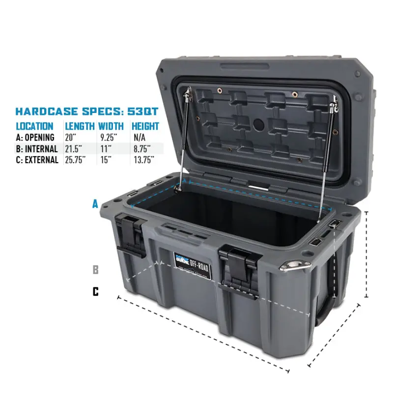 Borne Off-Road Hard Case 53Qt Black 1