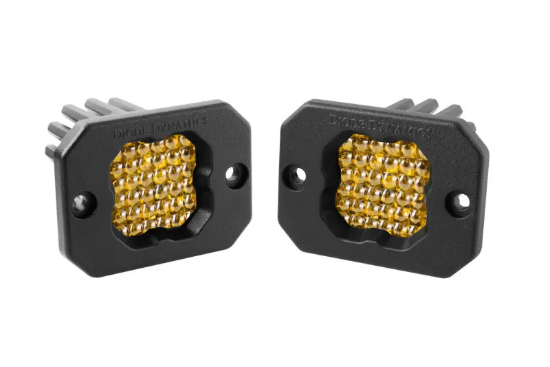 Diode Dynamics Stage Series C1 Led Pod Sport - Yellow Flood Flush Abl (Pair) 1