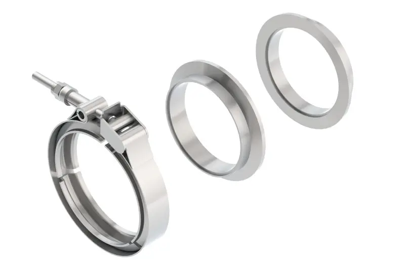 Borla Universal 3In Stainless Steel 3Pc V-Band Clamp W/ Male And Female Flanges 1