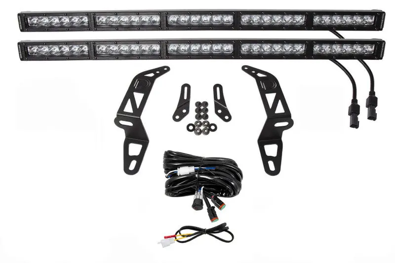 Diode Dynamics 18-21 Jeep Jl Wrangler/Gladiator Ss30 Bumper Bracket Kit - White Driving Dual 1