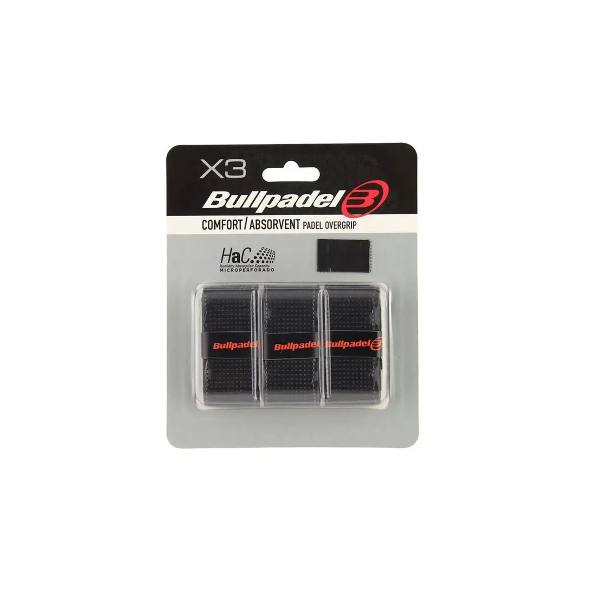 Bullpadel Padel Overgrip 3Pcs Black 1