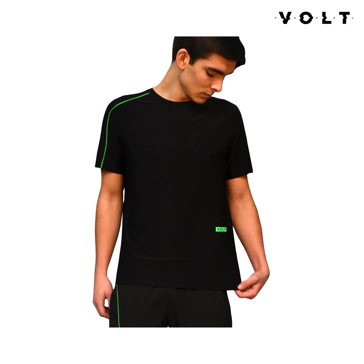 Volt Performance T-Shirt V6 Black & Green | Men 1