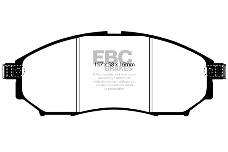 Ebc 08-13 Infiniti Ex35 3.5 Greenstuff Front Brake Pads 1