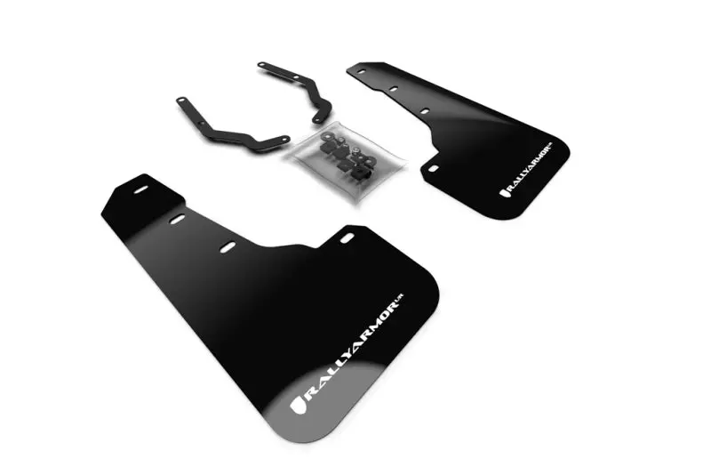 Rally Armor Ur Mud Flaps – Front Set Only, Lift/All-Terrain Style With White Logo, Black Finish For 2018–2019 Subaru Crosstrek 1