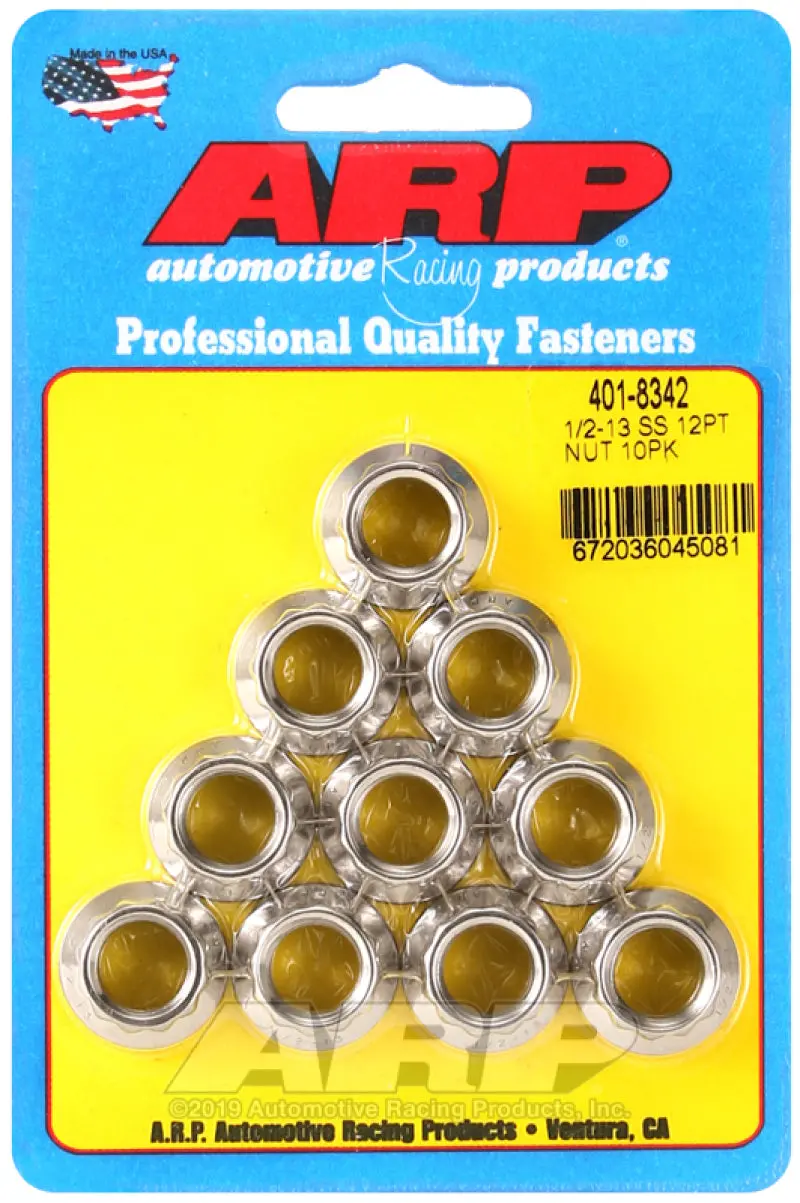 Arp 1/2-13 Ss 12Pt Nut Kit (Pack Of 10) 1