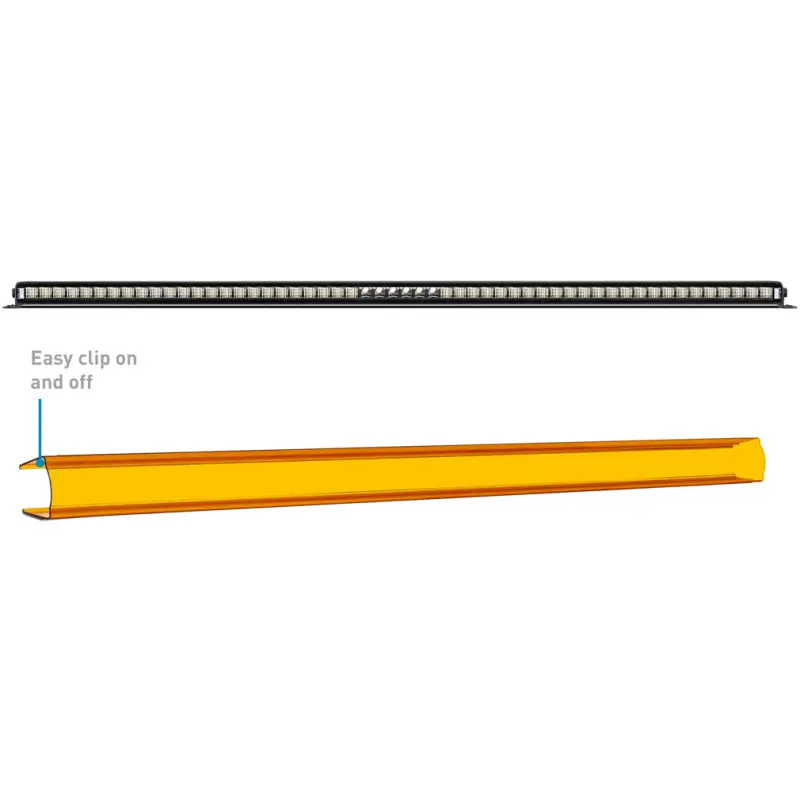 Borne Off-Road Light Bar Cover Single Row 50In Amber 1